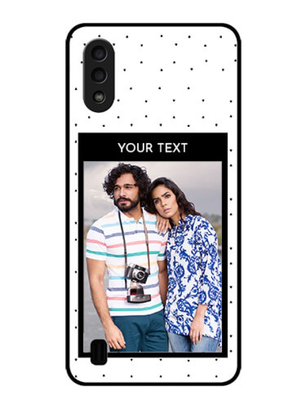 Custom Galaxy M01 Photo Printing on Glass Case - Premium Design