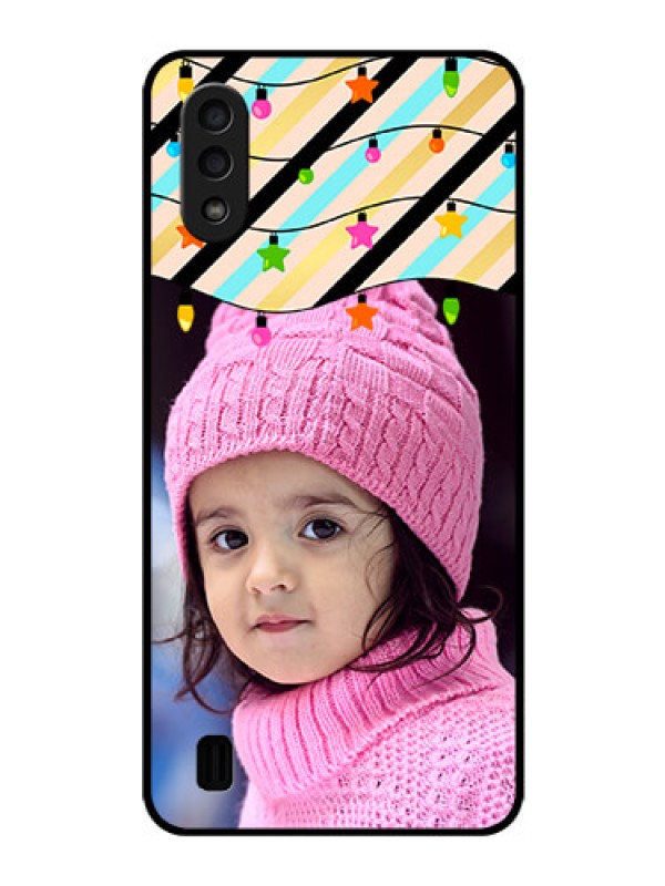 Custom Galaxy M01 Custom Glass Mobile Case - Lights Hanging Design