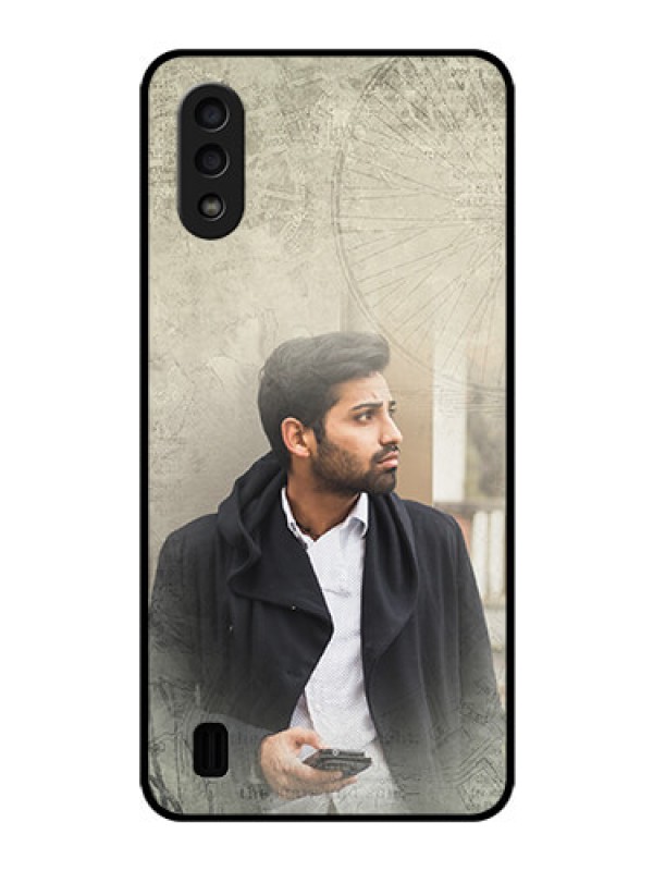 Custom Galaxy M01 Custom Glass Phone Case - with vintage design