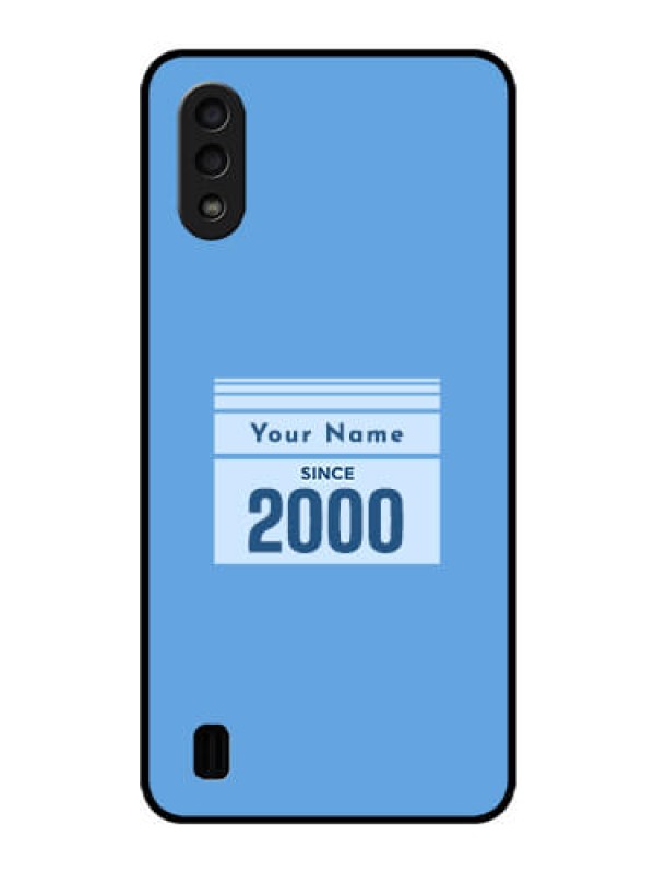 Custom Galaxy M01 Custom Glass Mobile Case - Custom Year of birth Design
