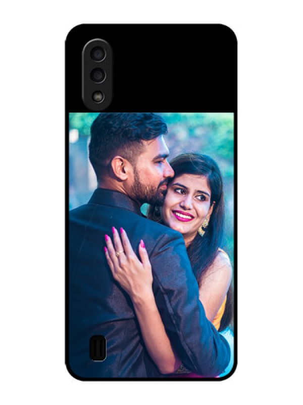 Custom Galaxy M01 Custom Glass Phone Case - Upload Full Picture With Custom Color Design