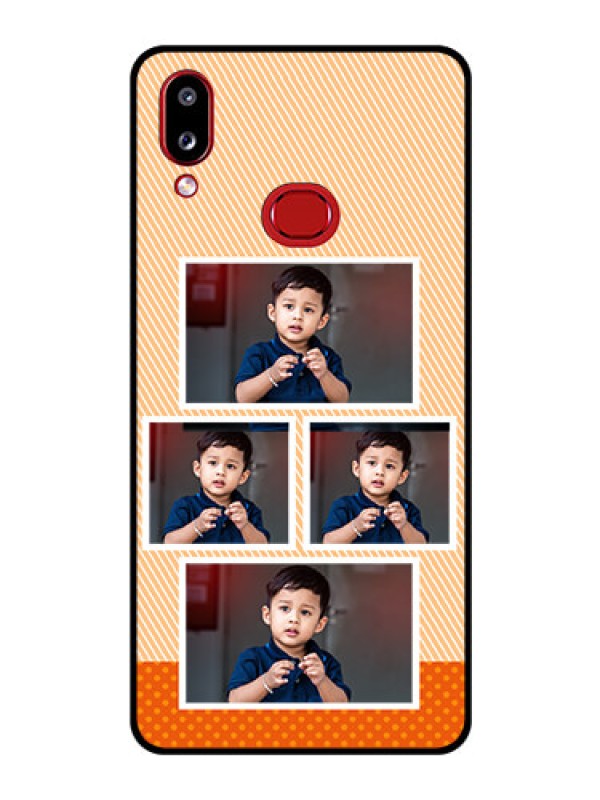 Custom Galaxy M01s Photo Printing on Glass Case - Bulk Photos Upload Design