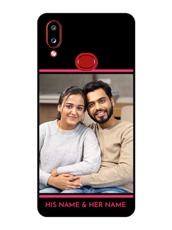 Custom Galaxy M01s Custom Glass Mobile Case - with Add Text Design