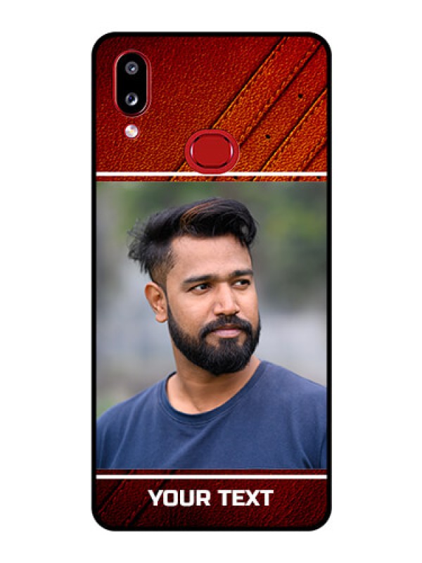 Custom Galaxy M01s Personalized Glass Phone Case - Leather Phone Case Design