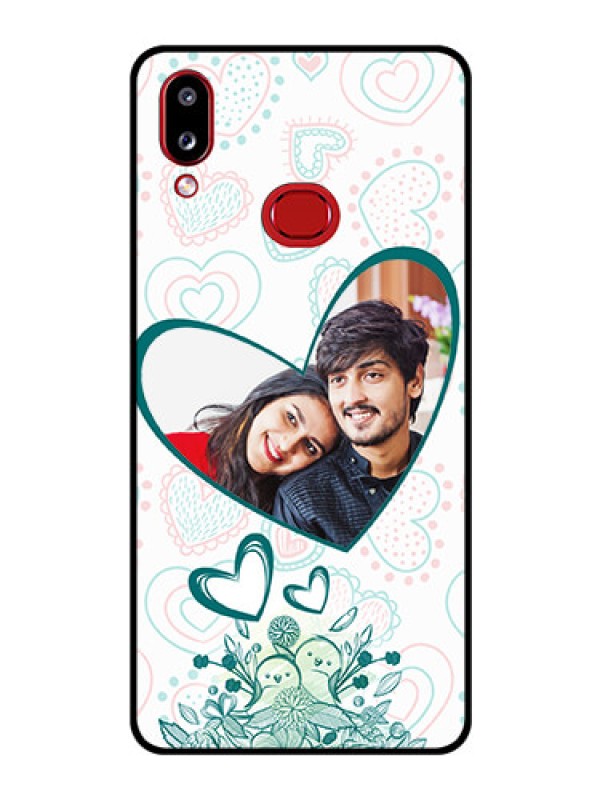 Custom Galaxy M01s Photo Printing on Glass Case - Premium Couple Design