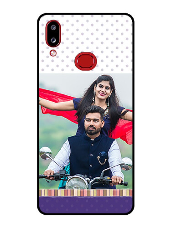 Custom Galaxy M01s Photo Printing on Glass Case - Cute Family Design