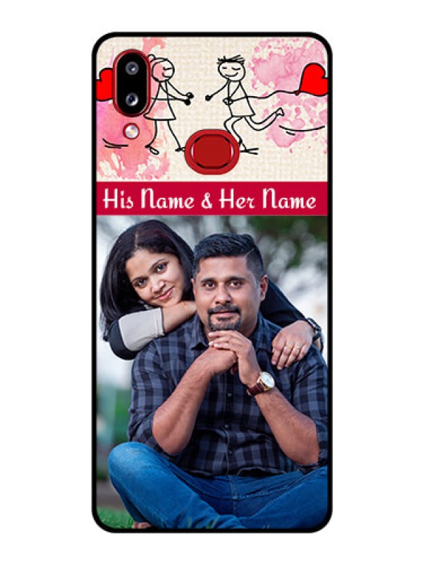 Custom Galaxy M01s Photo Printing on Glass Case - You and Me Case Design