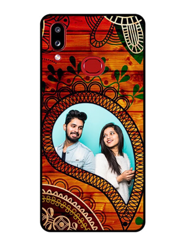 Custom Galaxy M01s Personalized Glass Phone Case - Abstract Colorful Design