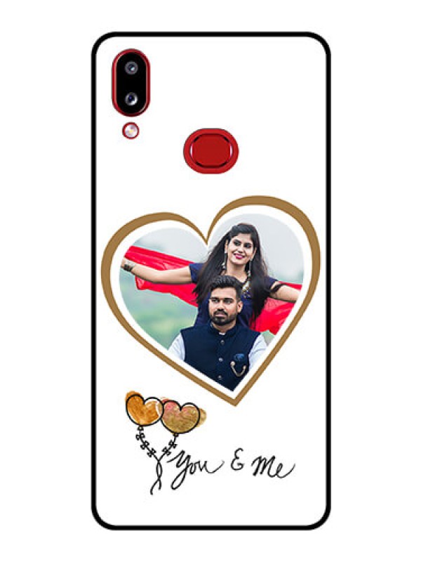 Custom Galaxy M01s Custom Glass Mobile Case - You & Me Design