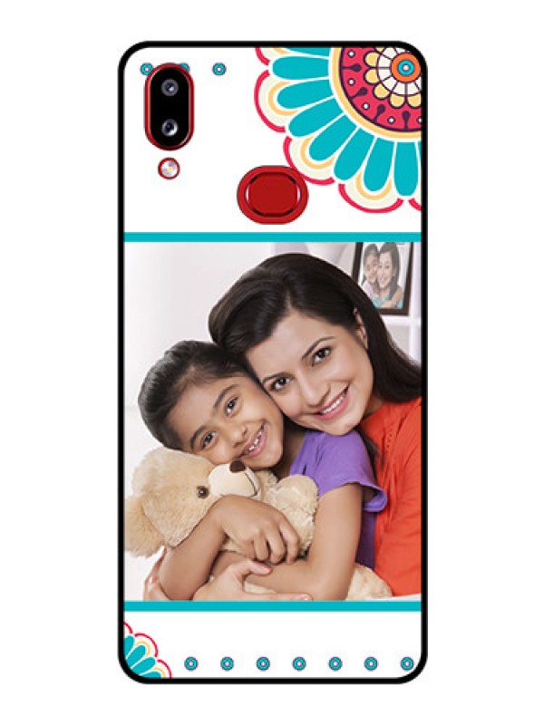 Custom Galaxy M01s Custom Glass Phone Case - Flower Design
