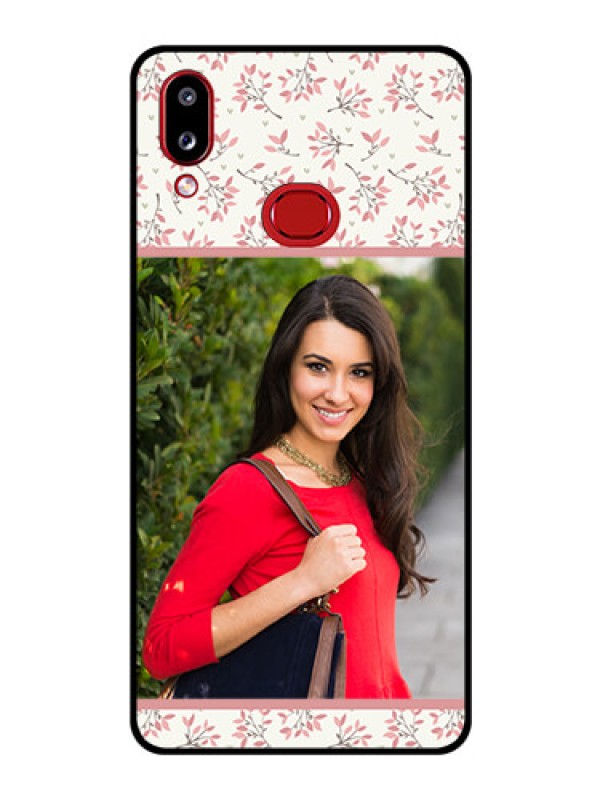 Custom Galaxy M01s Custom Glass Phone Case - Premium Floral Design