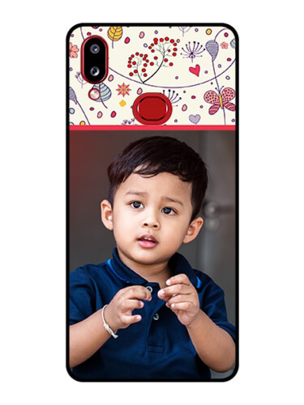 Custom Galaxy M01s Custom Glass Mobile Case - Premium Floral Design