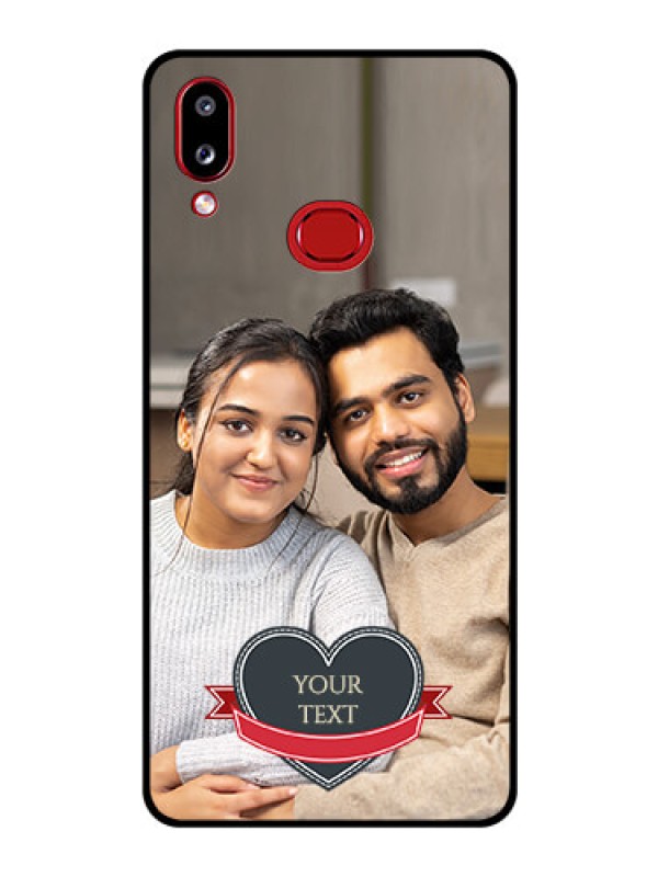 Custom Galaxy M01s Custom Glass Phone Case - Just Married Couple Design