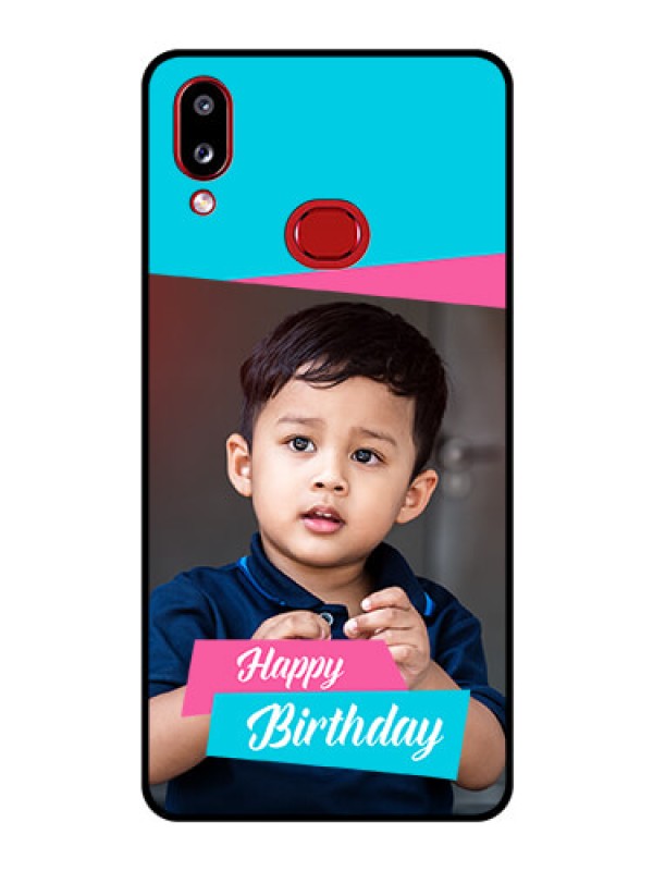 Custom Galaxy M01s Personalized Glass Phone Case - Image Holder with 2 Color Design