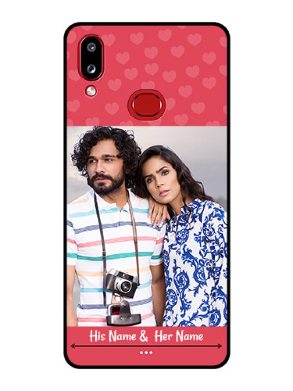 Custom Galaxy M01s Photo Printing on Glass Case - Simple Love Design