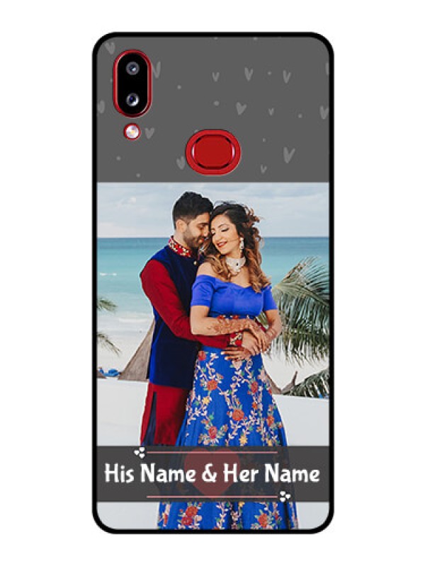 Custom Galaxy M01s Custom Glass Mobile Case - Buy Love Design with Photo Online