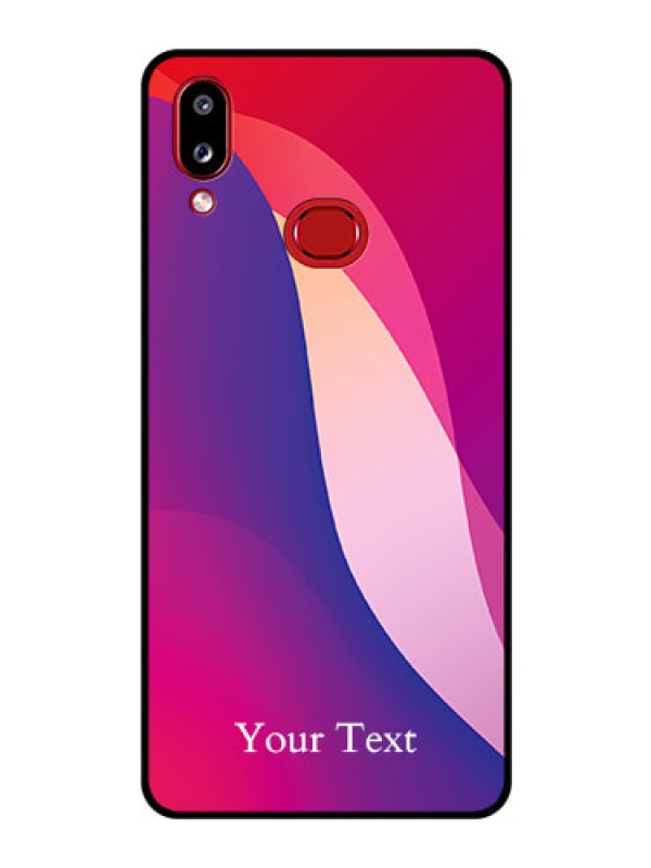 Custom Galaxy M01s Personalized Glass Phone Case - Digital abstract Overlap Design