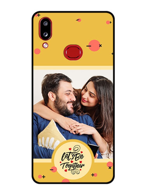Custom Galaxy M01s Photo Printing on Glass Case - Lets be Together Design
