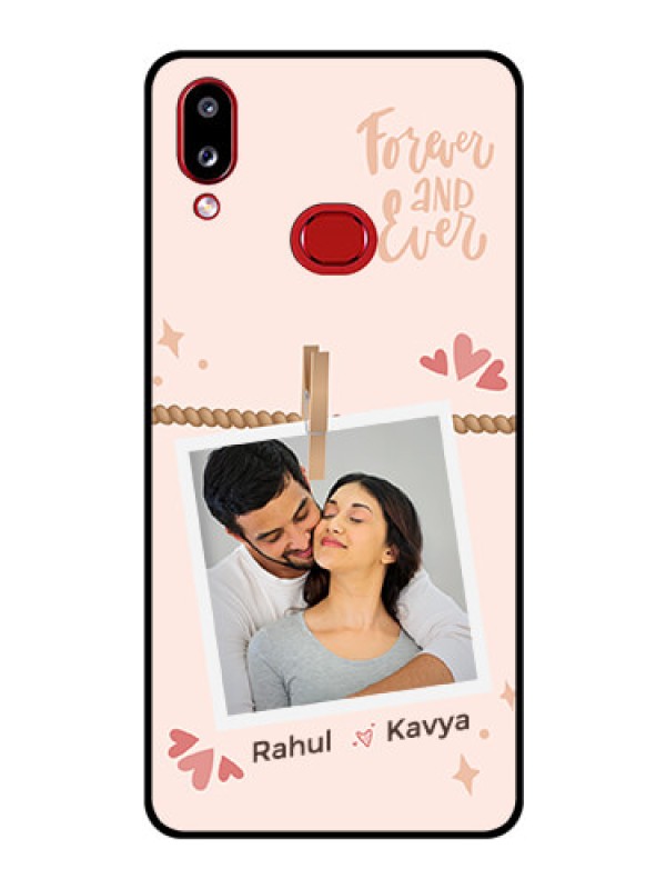 Custom Galaxy M01s Custom Glass Phone Case - Forever and ever love Design