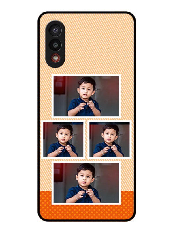 Custom Galaxy M02 Photo Printing on Glass Case - Bulk Photos Upload Design