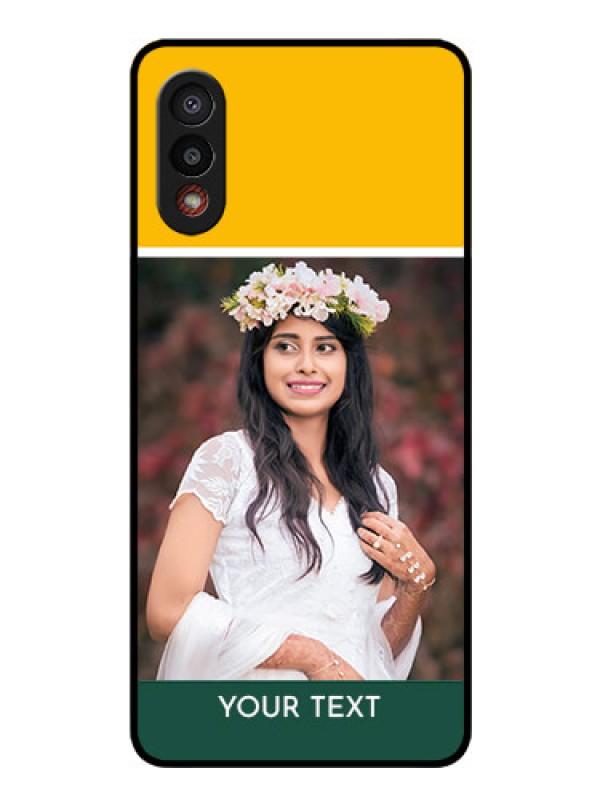 Custom Galaxy M02 Photo Printing on Glass Case - Love You Design