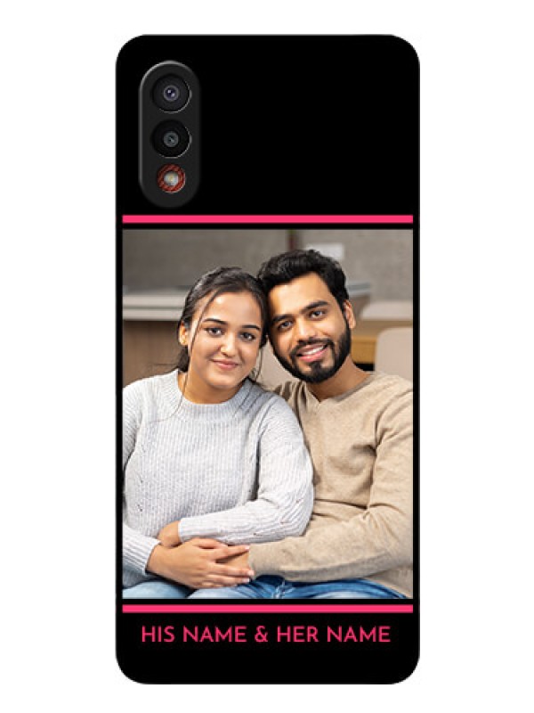 Custom Galaxy M02 Custom Glass Mobile Case - with Add Text Design