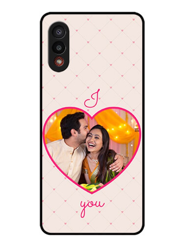 Custom Galaxy M02 Custom Glass Mobile Case - Heart Shape Design