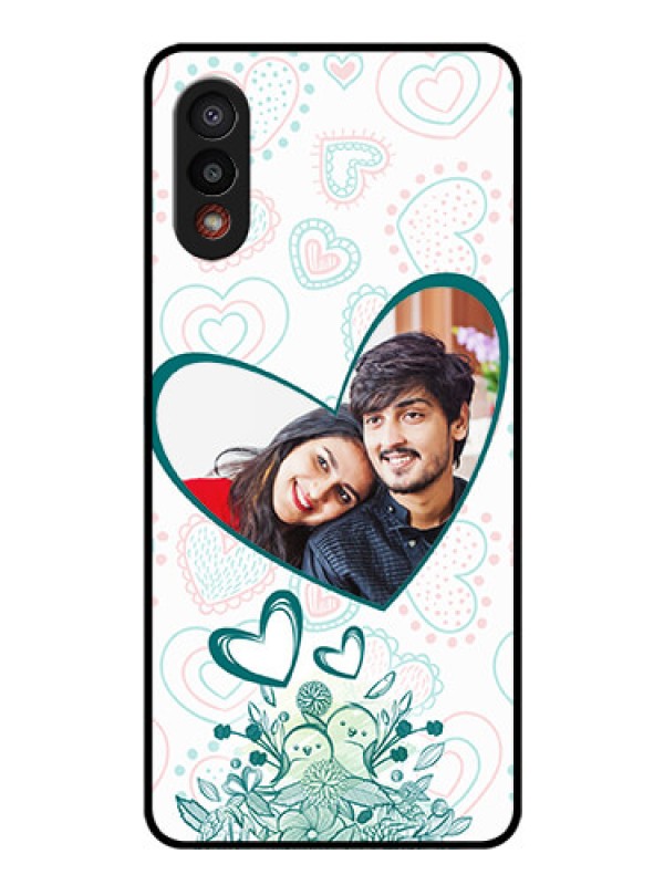 Custom Galaxy M02 Photo Printing on Glass Case - Premium Couple Design