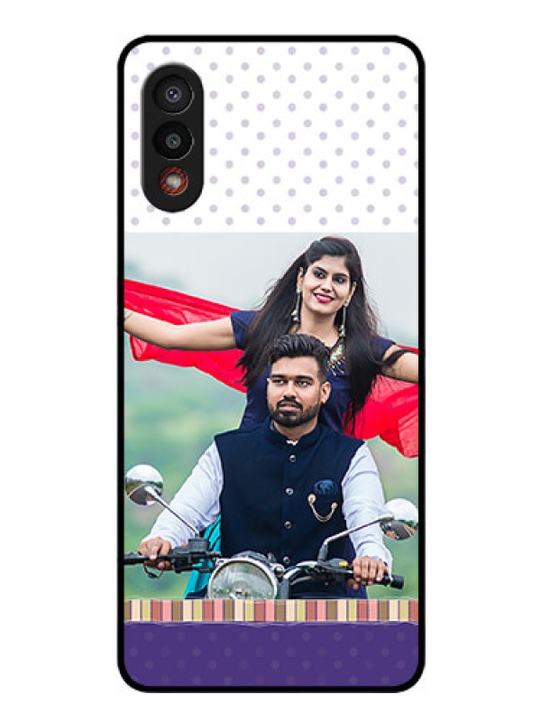 Custom Galaxy M02 Photo Printing on Glass Case - Cute Family Design
