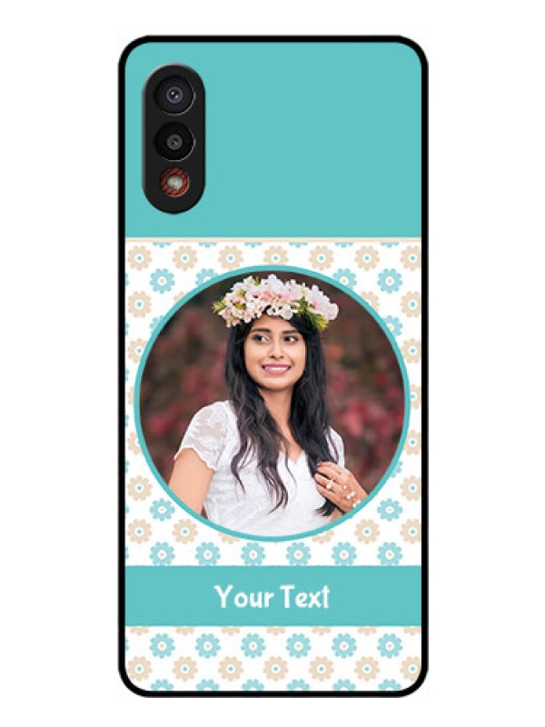 Custom Galaxy M02 Custom Glass Mobile Case - Beautiful Flowers Design