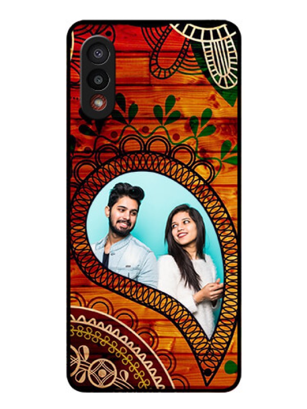Custom Galaxy M02 Personalized Glass Phone Case - Abstract Colorful Design