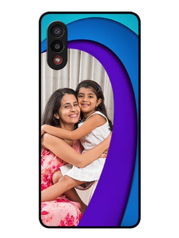 Custom Galaxy M02 Photo Printing on Glass Case - Simple Pattern Design
