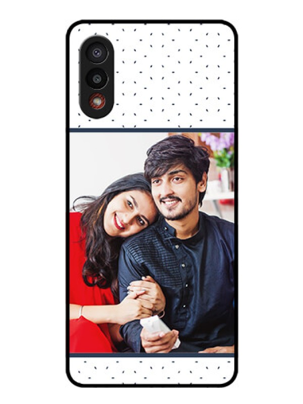 Custom Galaxy M02 Personalized Glass Phone Case - Premium Dot Design