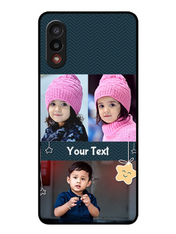 Custom Galaxy M02 Custom Glass Mobile Case - Hanging Stars Design