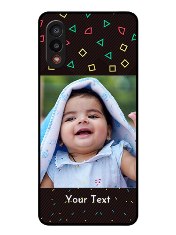Custom Galaxy M02 Custom Glass Phone Case - with confetti birthday design
