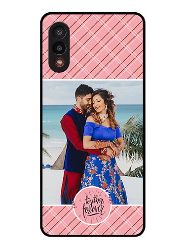 Custom Galaxy M02 Personalized Glass Phone Case - Together Forever Design