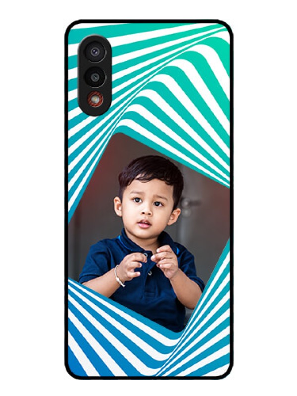 Custom Galaxy M02 Personalized Glass Phone Case - Abstract Spiral Design