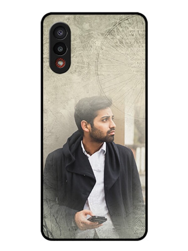 Custom Galaxy M02 Custom Glass Phone Case - with vintage design