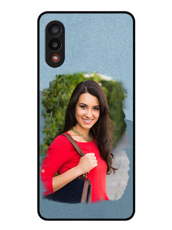 Custom Galaxy M02 Custom Glass Mobile Case - Grunge Line Art Design