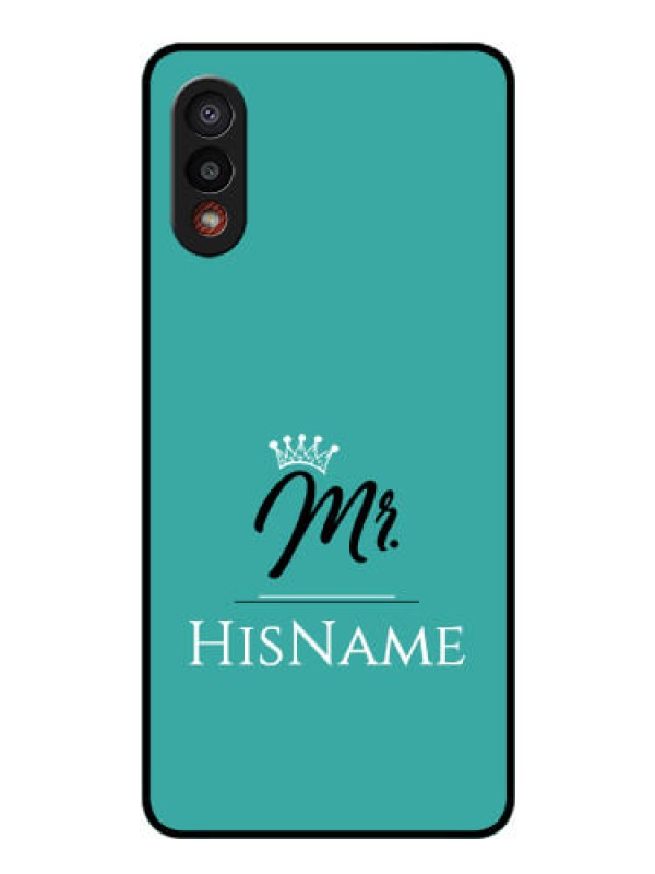 Custom Galaxy M02 Custom Glass Phone Case Mr with Name