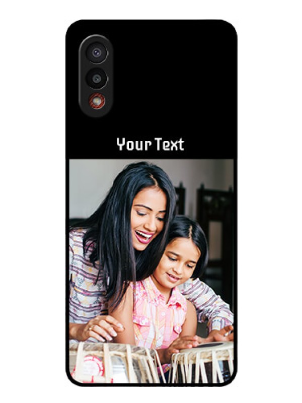 Custom Galaxy M02 Photo with Name on Glass Phone Case