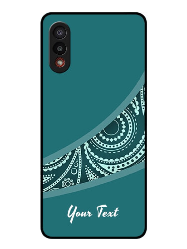 Custom Galaxy M02 Photo Printing on Glass Case - semi visible floral Design