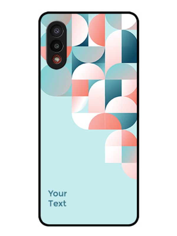 Custom Galaxy M02 Custom Glass Phone Case - Stylish Semi-circle Pattern Design