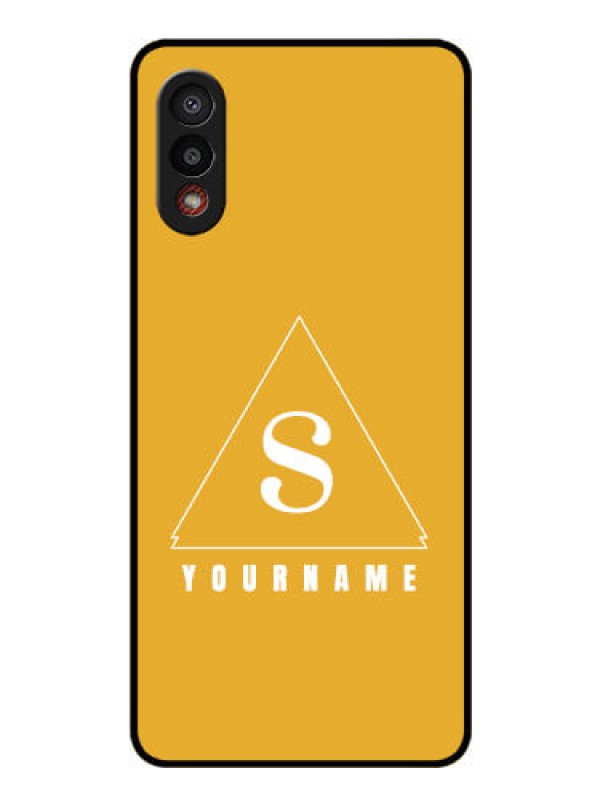 Custom Galaxy M02 Personalized Glass Phone Case - simple triangle Design