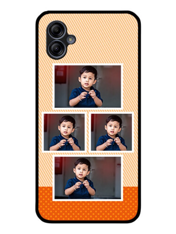 Custom Galaxy M04 Photo Printing on Glass Case - Bulk Photos Upload Design