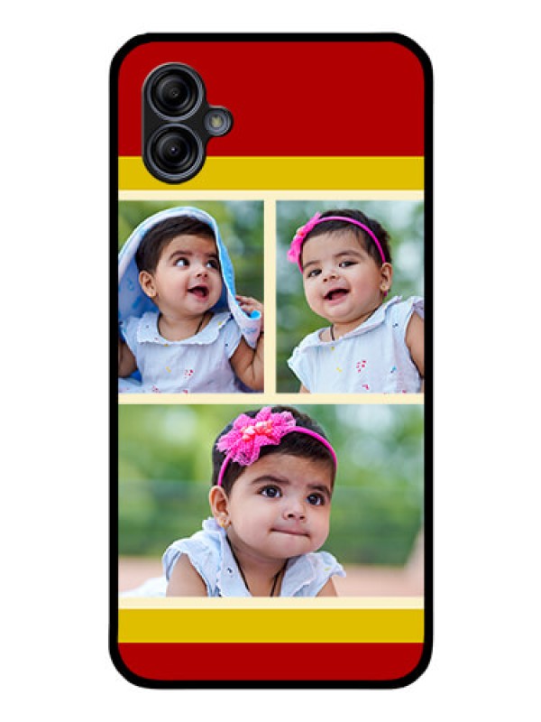 Custom Galaxy M04 Custom Glass Mobile Case - Multiple Pic Upload Design