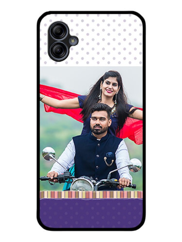 Custom Galaxy M04 Photo Printing on Glass Case - Cute Family Design