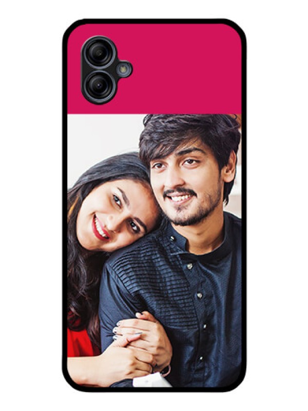 Custom Galaxy M04 Custom Glass Mobile Case - Anniversary Cover Design