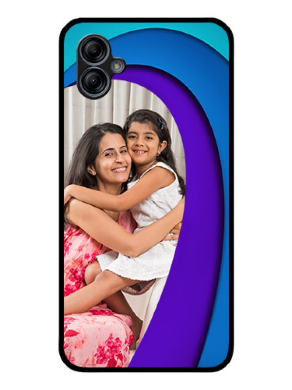 Custom Galaxy M04 Photo Printing on Glass Case - Simple Pattern Design