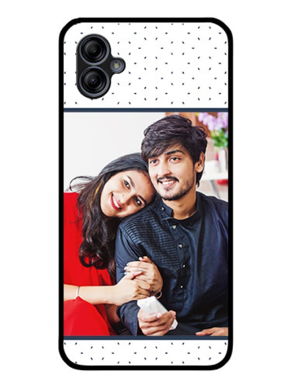 Custom Galaxy M04 Personalized Glass Phone Case - Premium Dot Design